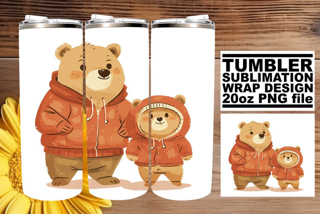 Mama Bear Love Sublimation Tumbler Wrap - Share Your Heart with Mom on Mother's Day Sublimation afrosvg 