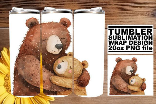 Mama Bear Love Sublimation Tumbler Wrap - Shower Mom with Appreciation on Her Day Sublimation afrosvg 
