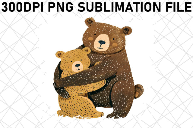 Mama Bear Snuggle: Mother's Day Sublimation PNG Sublimation afrosvg 