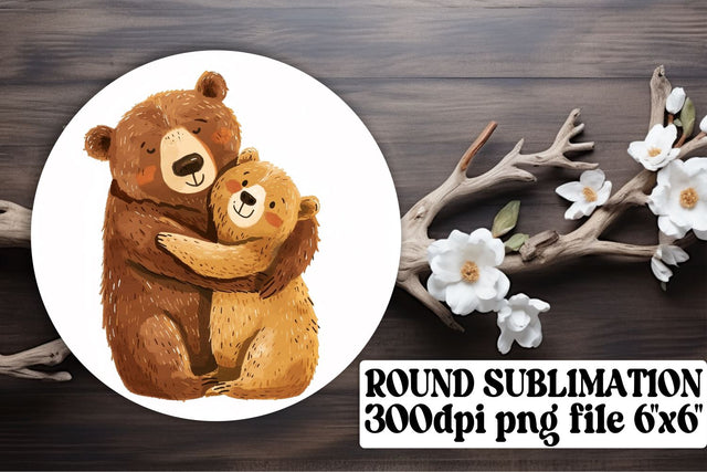 Mama Bear Sublimation Art, Sweet Mother's Day Pattern Sublimation afrosvg 