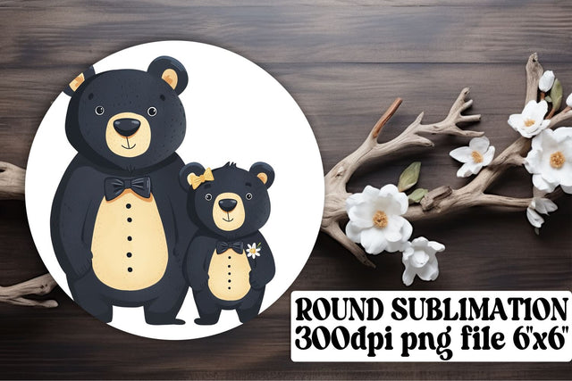 Mama Bear Sublimation Art, Watercolor Mother's Day Design Sublimation afrosvg 