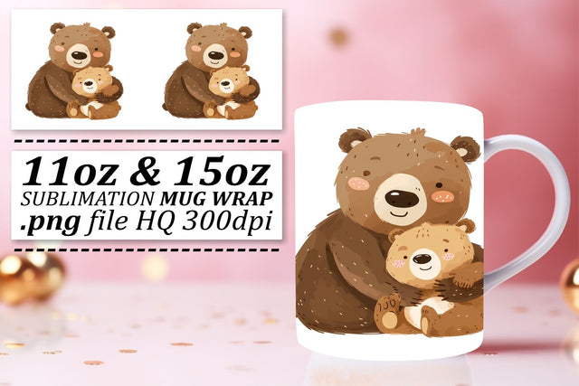 Mama Bear Sublimation Magic Mug Sublimation afrosvg 