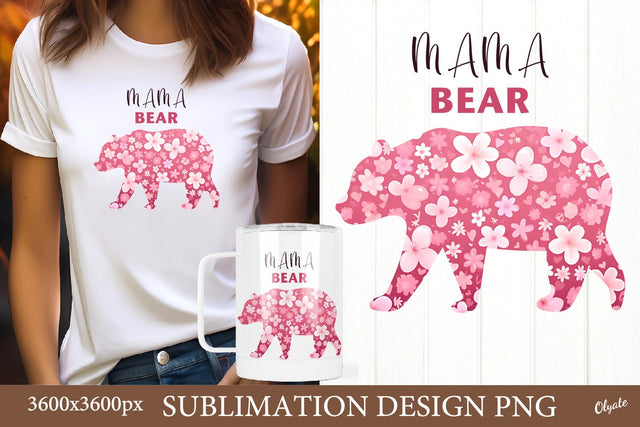 Mama Bear Sublimation. Mother Day PNG Sublimation Olga Terlyanskaya 
