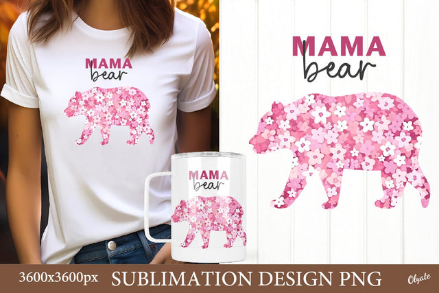 Mama Bear Sublimation. Mother Day PNG Sublimation Olga Terlyanskaya 
