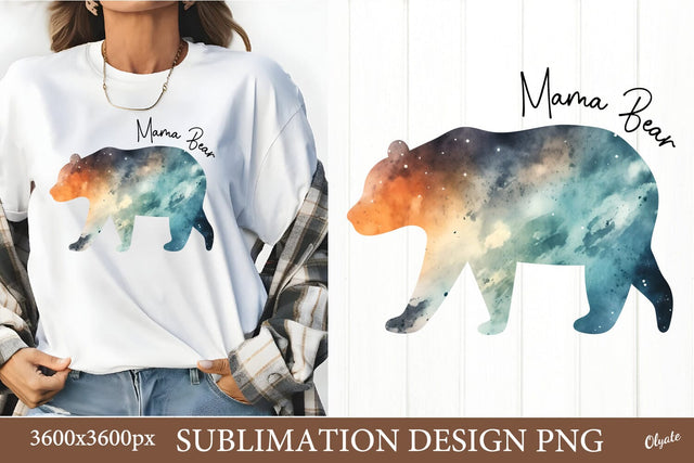 Mama Bear Sublimation. Mother Day PNG Sublimation Olga Terlyanskaya 