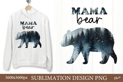 Mama Bear Sublimation. Mother Day PNG Sublimation Olga Terlyanskaya 