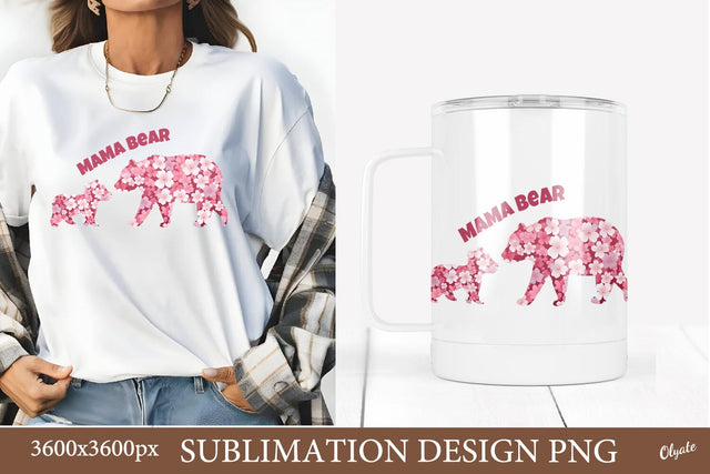Mama Bear Sublimation PNG. Mother Day PNG Sublimation Olga Terlyanskaya 