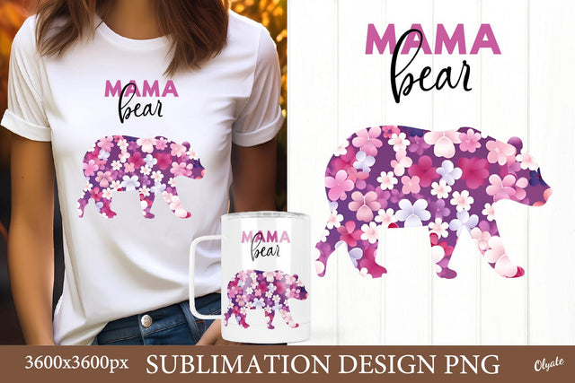 Mama Bear Sublimation PNG. Mother Day PNG Sublimation Olga Terlyanskaya 