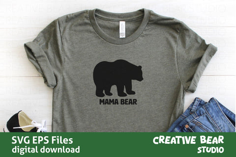 Mama Bear SVG and EPS | Creative Bear Studio SVG Creative Bear Studio 