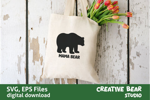 Mama Bear SVG and EPS | Creative Bear Studio SVG Creative Bear Studio 