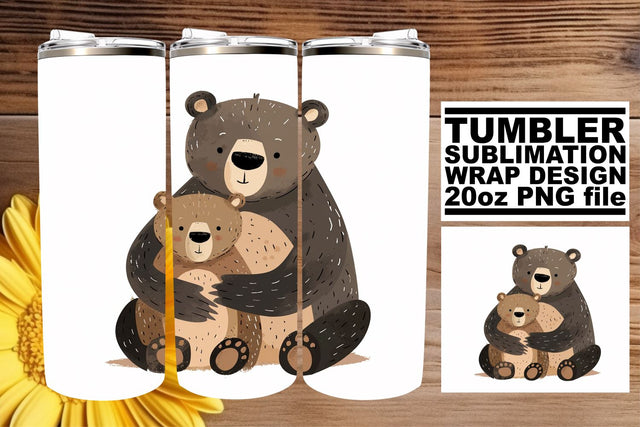 Mama Bear Tender Love Tumbler Design - Let Mom Feel Your Warm Embrace Every Day Sublimation afrosvg 