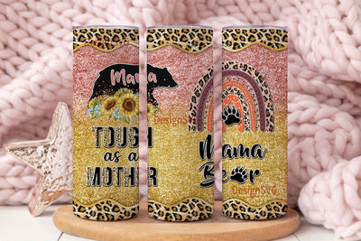 Mama Bear Tumbler Insulated Drinks Cup 20oz Stainless Steel Vacuum Travel Mug Present Mothers Day Birthday Christmas for Mother Mom from Daughter Son Sublimation DesignSVG 