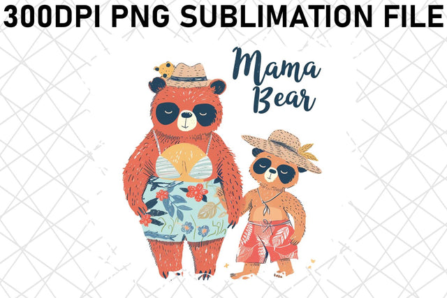 Mama Bear Warmth: Mother's Day Sublimation Graphic Sublimation afrosvg 