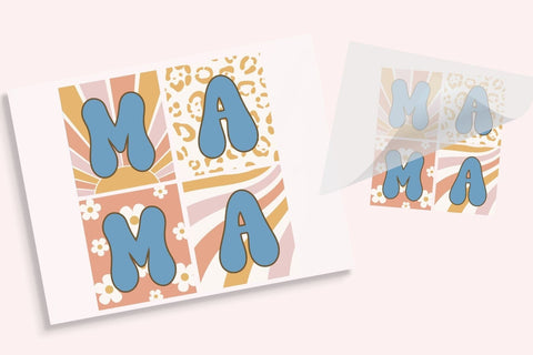 Mama Boho Squared DTF Transfer Physical So Fontsy T-Shirt Iron-On Transfer Shop 4x4