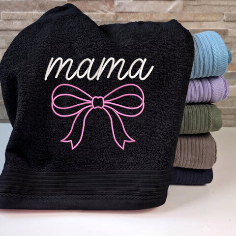 Mama Bow Embroidery Design – Pink Coquette Bow Mom Machine Embroidery File Embroidery/Applique DESIGNS PatternFeed8 