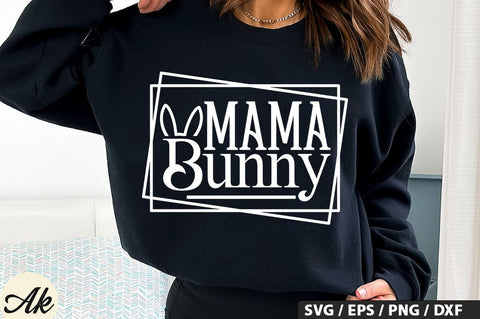 Mama Bunny SVG And Sticker PNG Design SVG akazaddesign 