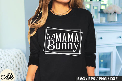 Mama Bunny SVG And Sticker PNG Design SVG akazaddesign 
