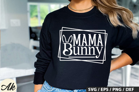 Mama Bunny SVG And Sticker PNG Design SVG akazaddesign 