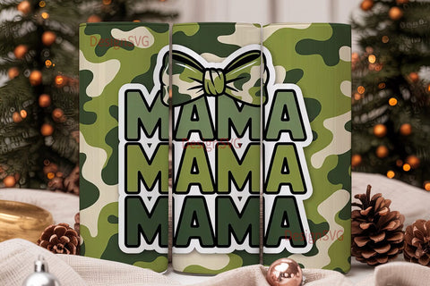 Mama Camouflage 20oz Tumbler Wrap Sublimation DesignSVG 