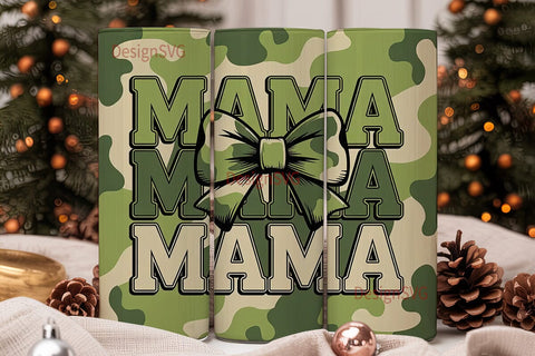 Mama Camouflage 20oz Tumbler Wrap Sublimation DesignSVG 