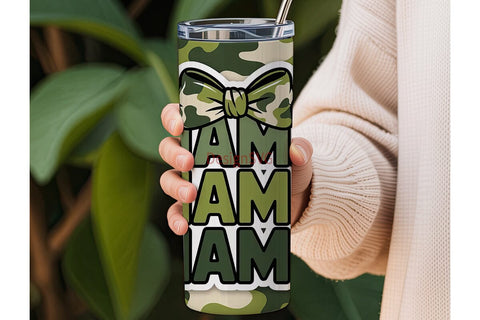 Mama Camouflage 20oz Tumbler Wrap Sublimation DesignSVG 