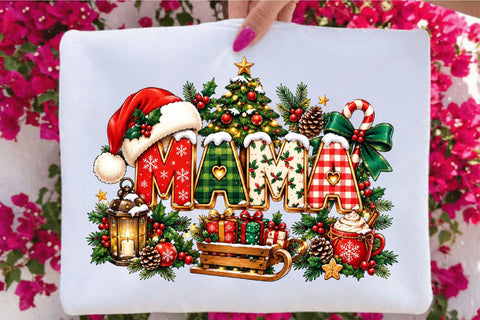 MAMA Christmas Clipart PNG Sublimation SVGArt 