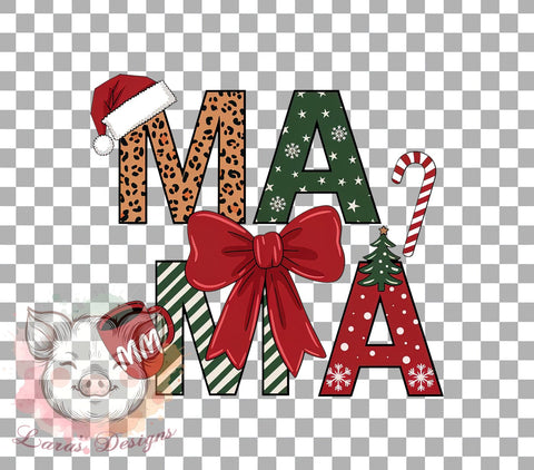Mama Claus, Christmas Cake, PNG Sublimation, Holiday Decor, Cute Mama, Digital Download, Christmas Tree, Festive Design Sublimation Lara' s Designs 