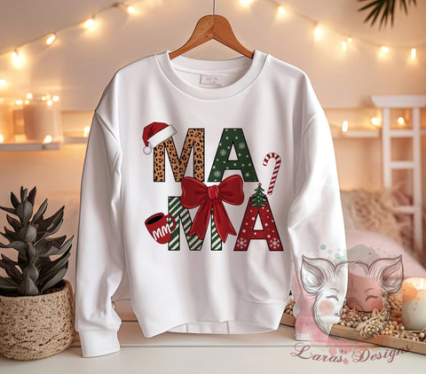 Mama Claus, Christmas Cake, PNG Sublimation, Holiday Decor, Cute Mama, Digital Download, Christmas Tree, Festive Design Sublimation Lara' s Designs 