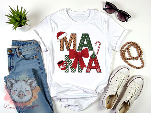 Mama Claus, Christmas Cake, PNG Sublimation, Holiday Decor, Cute Mama, Digital Download, Christmas Tree, Festive Design Sublimation Lara' s Designs 