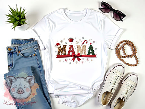 Mama Claus, Christmas Cake, PNG Sublimation, Holiday Decor, Cute Mama, Digital Download, Christmas Tree, Festive Design Sublimation Lara' s Designs 