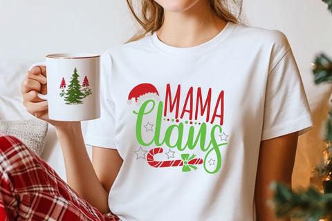 Mama Claus| Funny Christmas Mom SVG Cutting Files. SVG CosmosFineArt 