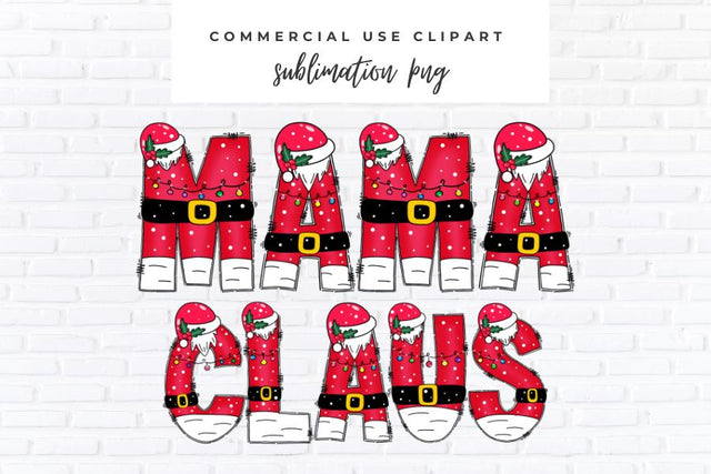 Mama Claus PNG | Family Christmas Shirt Sublimation Design Sublimation BijouBay 