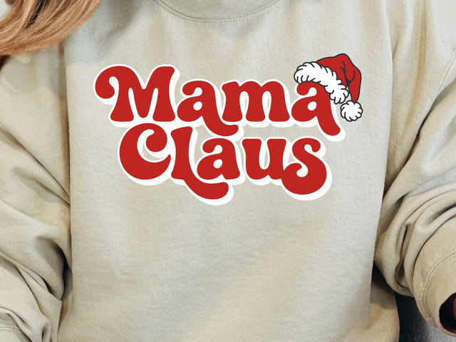 Mama Claus Svg, Christmas Mom Shirt Design SVG DesignDestine 