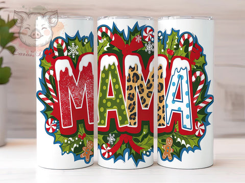 Mama Claus Tumbler, Gingerbread Tumbler Wrap, Hot Cocoa Design, 20oz Tumbler, Christmas Sublimation, Holiday Gnome Gift, Digital Tumbler Wrap Sublimation Lara' s Designs 