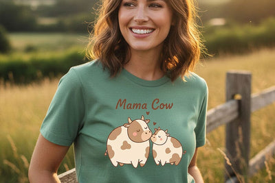 Mama Cow PNG, Cow Mom Png Design, Cute Cow and Calf Sublimation, Farm Mama Shirt Design, Highland Cow Mom Gift, Western Mom Png, Cow Shirt SVG TiffsCraftyCreations 
