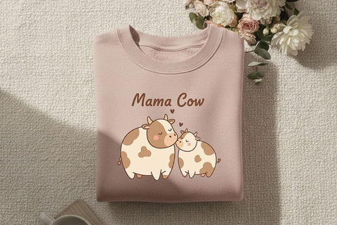 Mama Cow PNG, Cow Mom Png Design, Cute Cow and Calf Sublimation, Farm Mama Shirt Design, Highland Cow Mom Gift, Western Mom Png, Cow Shirt SVG TiffsCraftyCreations 