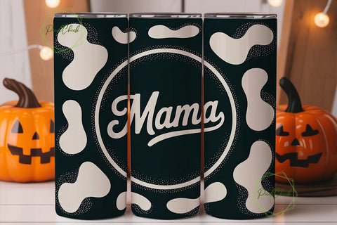 Mama Cow Print 20oz Tumbler Wrap Sublimation PixelChick 