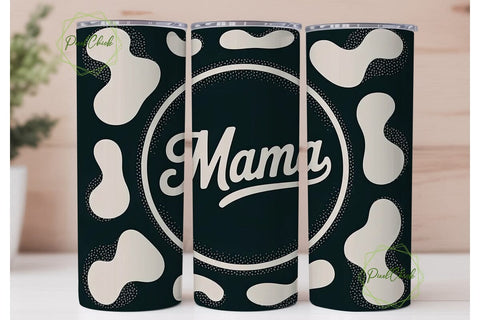Mama Cow Print 20oz Tumbler Wrap Sublimation PixelChick 