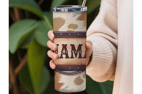 Mama Cowhide Sunflower 20oz Tumbler Wrap Sublimation DesignSVG 