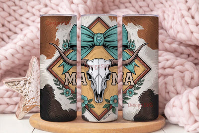 Mama Cowhide Tumbler Wrap Sublimation DesignSVG 