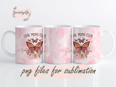 Mama Design Digital Download Mom Life PNG Boho Floral Glitter Wrap Design, Instant Digital Design Download Mug Wrap Design, Mug Design PNG Sublimation PrintingLife 