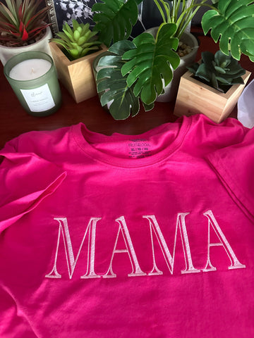 Mama Embroidery Design , 4 Sizes - File formats in pes,dst,jef,xxx,exp,vip,vp3, mom, mama momma, mini, mommy, split, mothers Embroidery/Applique DESIGNS AestheticdesignsE 