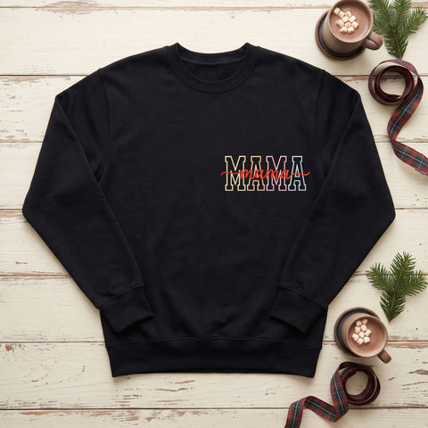 Mama Embroidery Design – Colorful Varsity Mama Script Mom Machine Embroidery File Embroidery/Applique DESIGNS PatternFeed8 
