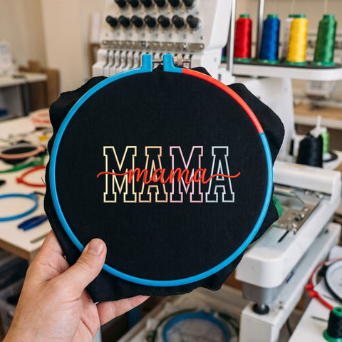 Mama Embroidery Design – Colorful Varsity Mama Script Mom Machine Embroidery File Embroidery/Applique DESIGNS PatternFeed8 