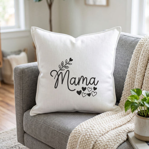 Mama Embroidery Design – Floral Mama Hearts Script Mother's Day Machine Embroidery File Embroidery/Applique DESIGNS PatternFeed8 