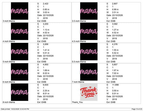 Mama Embroidery Design – Pink Mama Script Machine Embroidery File, Mom Sweatshirt Embroidery, Mother's Day Gift Design Embroidery/Applique DESIGNS PatternFeed8 