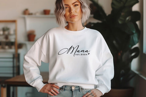 Mama Est. 2024 SVG EPS PNG, Mom Shirt Svg, Mom Svg, New Mom Svg, Mommy Svg, Super Mom Svg, Mothers day Svg, Momlife Svg, Mama Svg Design SVG DesignDestine 