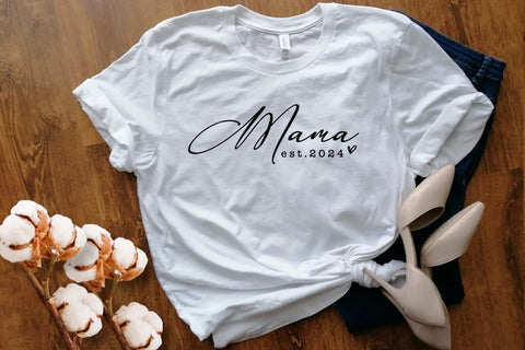 Mama Est. 2024 SVG EPS PNG, Mom Shirt Svg, Mom Svg, New Mom Svg, Mommy Svg, Super Mom Svg, Mothers day Svg, Momlife Svg, Mama Svg Design SVG DesignDestine 
