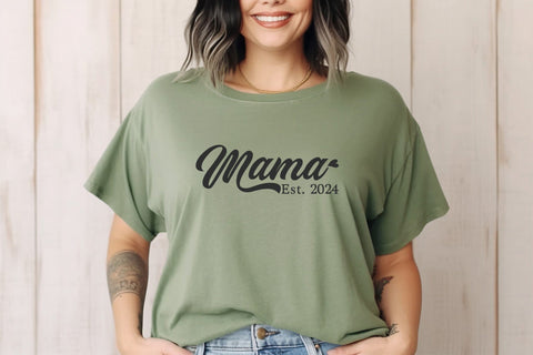 Mama Est. 2024 Svg Png Files, Mom Birthday, Mom Svg Shirt, Mom Svg, Super Mom Svg, Mothers day Svg, Momlife Svg, Mama Svg Design SVG DesignDestine 
