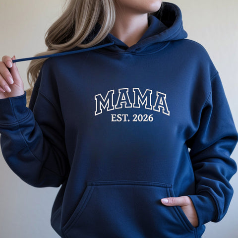 Mama Est 2026 Embroidery Design – New Mom Mama Varsity Collegiate Machine Embroidery File Embroidery/Applique DESIGNS PatternFeed8 